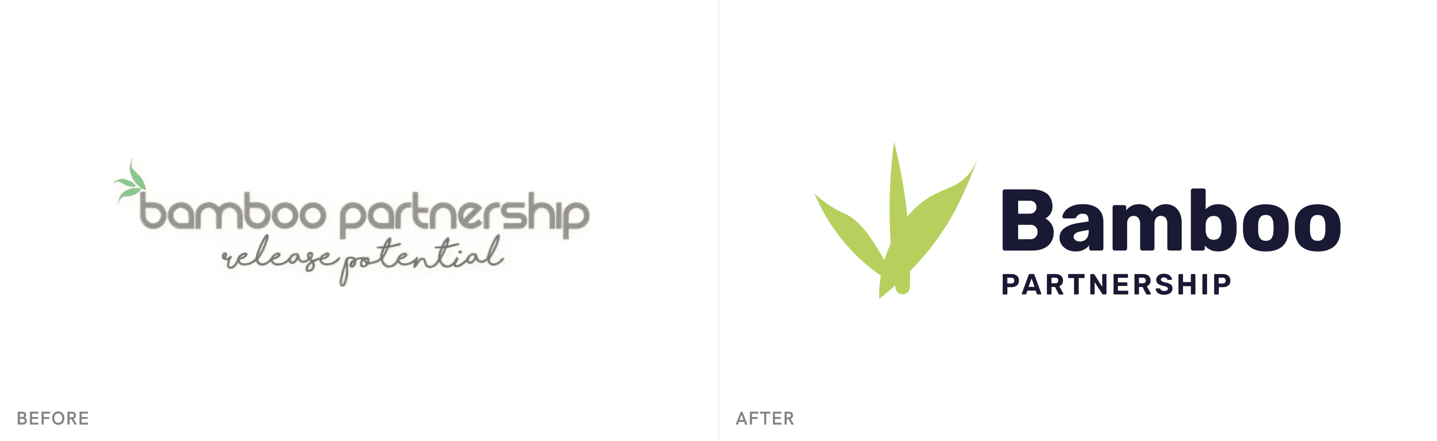 Bamboo Partnership Logo Before And After