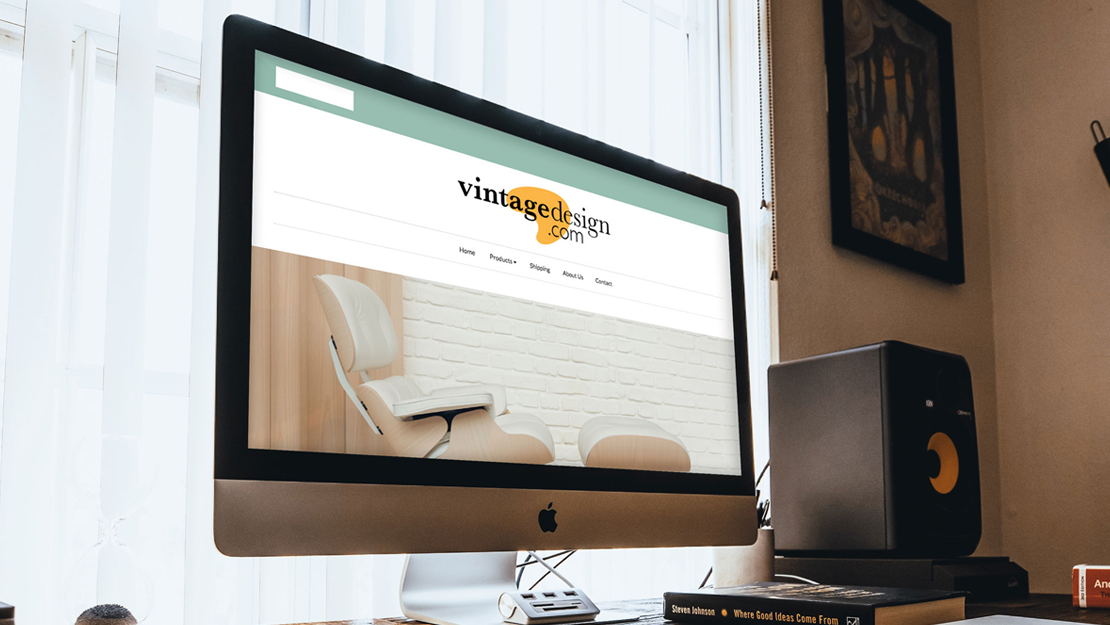 Vintage Design Page Mock Up