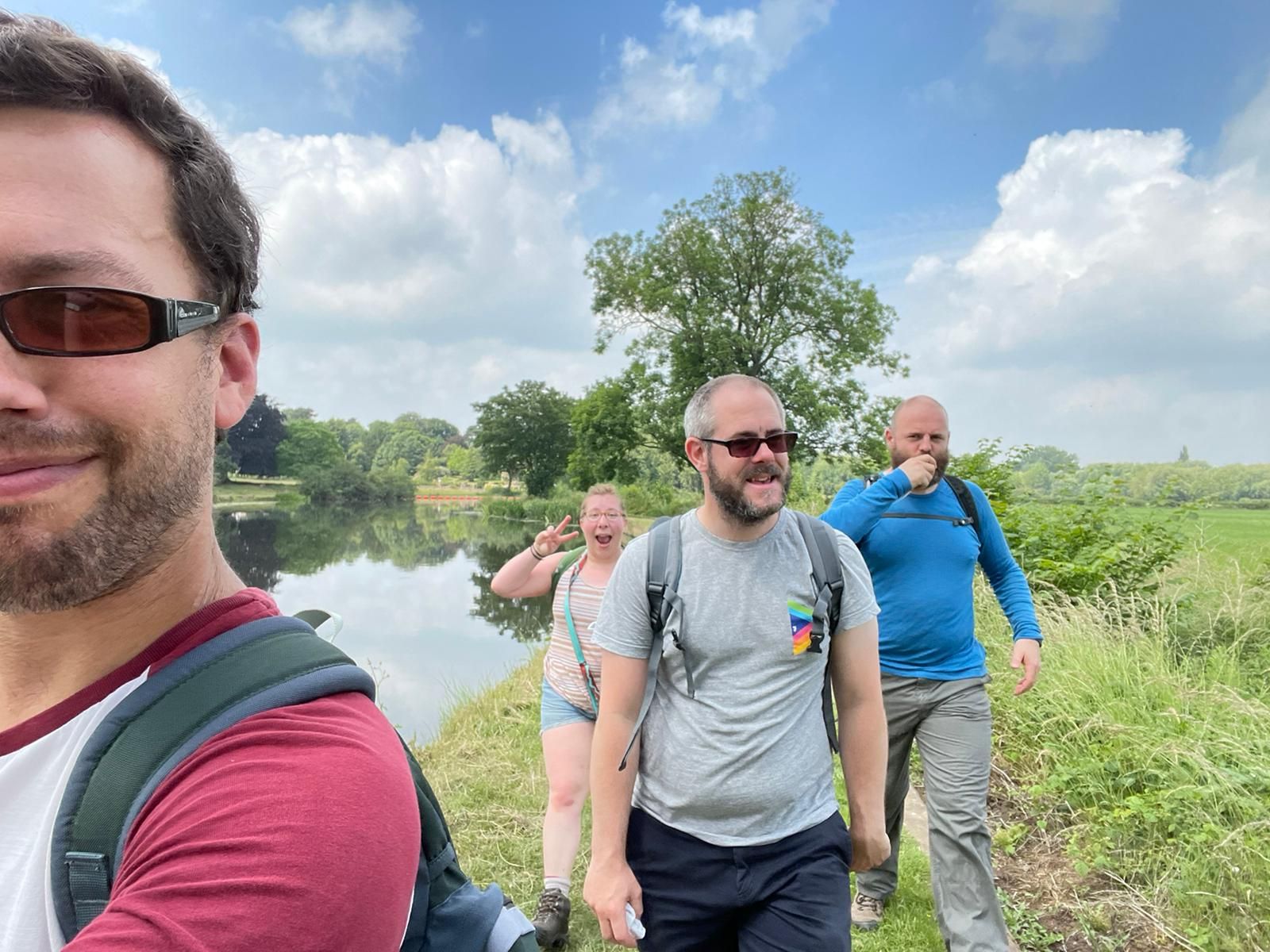 A group shot of the CWS team walking